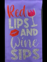 Hand Towels  Red Lips and Wine Sips