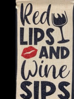 Wine Gift Bags Red Lips & Wine Sips