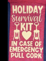 Wine Gift Bags Holiday Survival Kit - In Case of Emergency Pull Cork