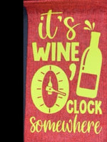 Wine Gift Bags It's Wine O'Clock Somewhere