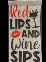 Wine Gift Bags Red Lips & Wine Sips